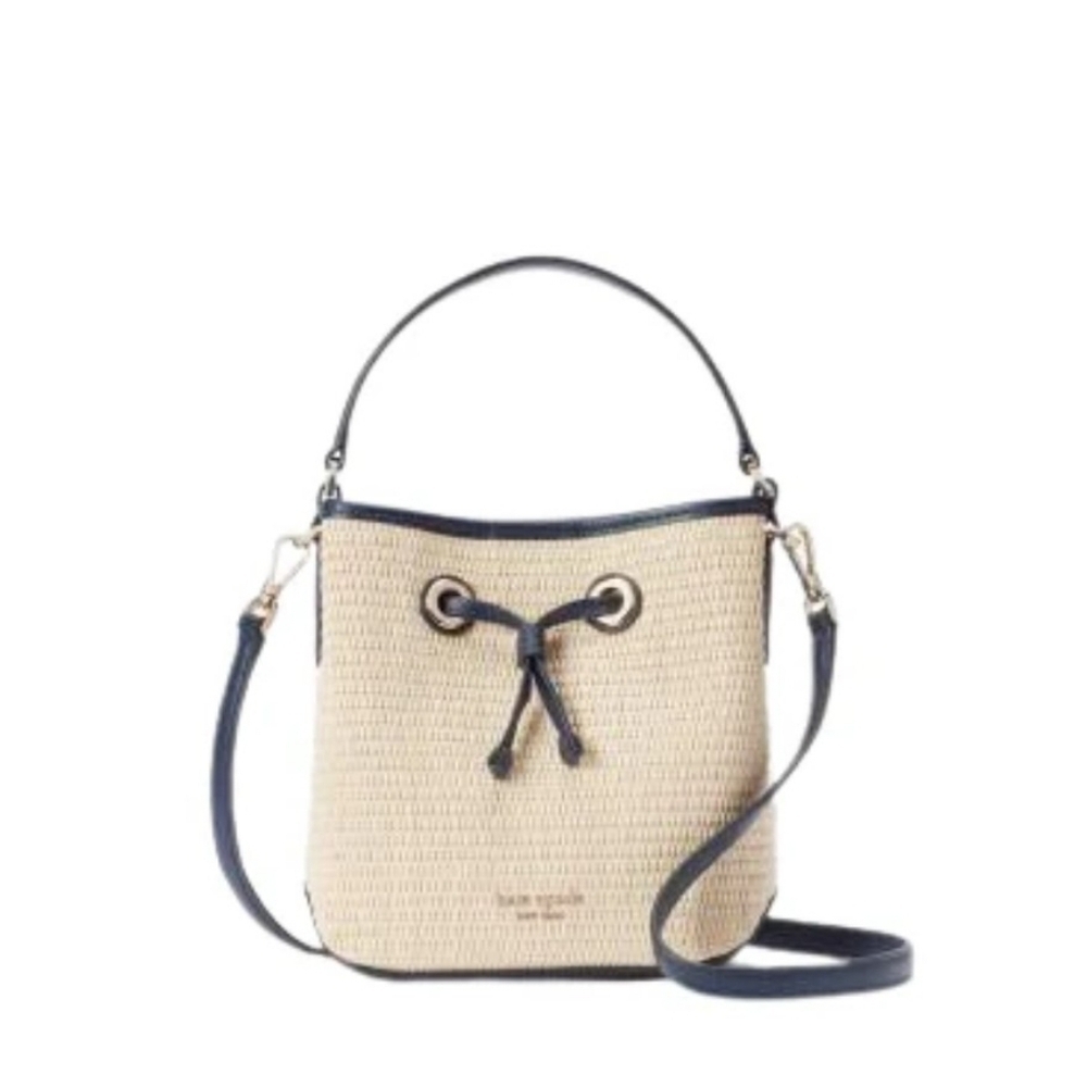 Kate spade Eva  Straw Small Bucket bag.
